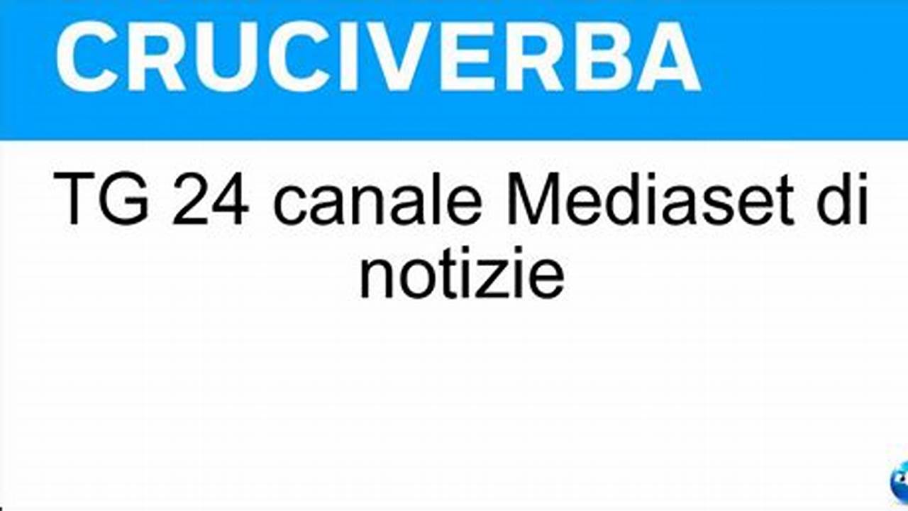 24 è Un Canale Tv, Cruciverba