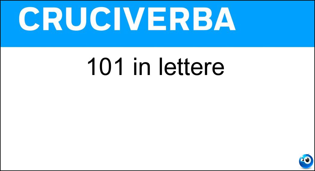 101 in lettere