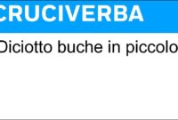 18 buche in piccolo