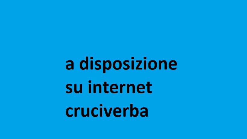 a disposizione su internet cruciverba