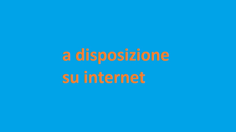 a disposizione su internet