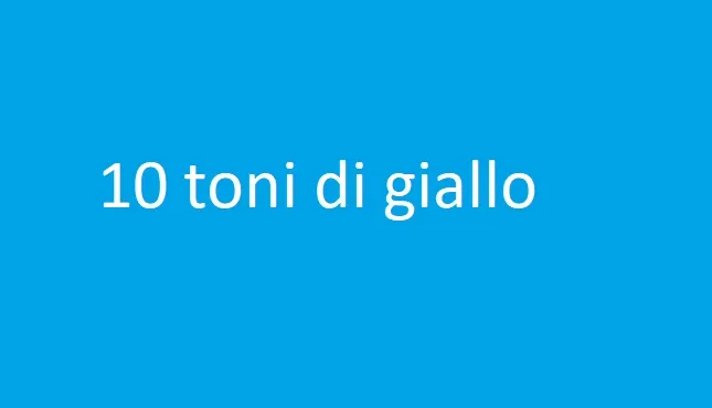 10 toni di giallo