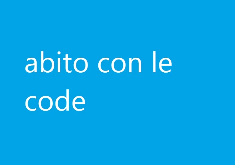 abito con le code