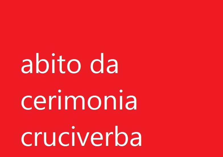 abito da cerimonia cruciverba