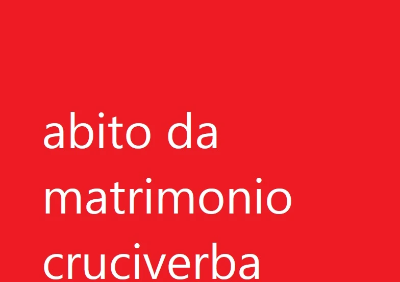 abito da matrimonio cruciverba