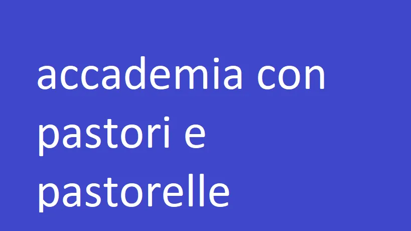 accademia con pastori e pastorelle