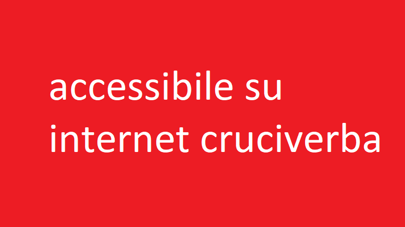 accessibile su internet cruciverba