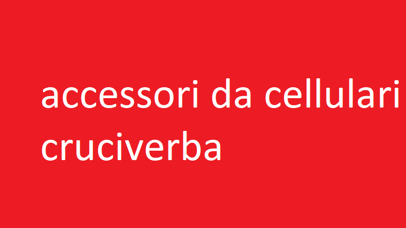 accessori da cellulari cruciverba