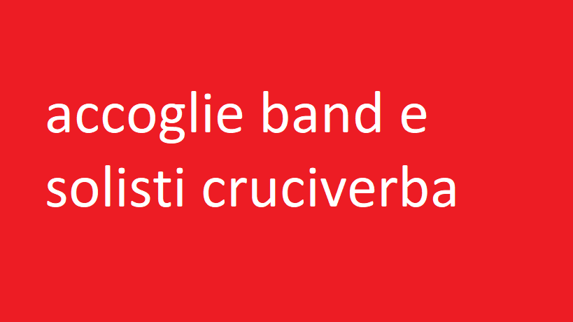 accoglie band e solisti cruciverba