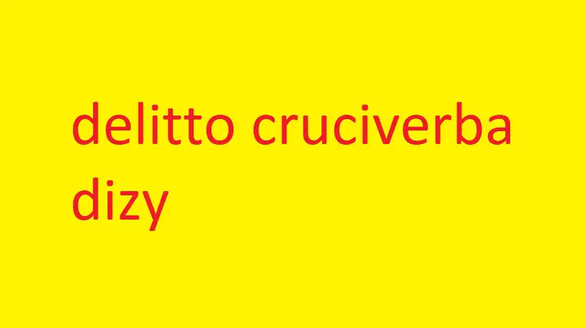 accusare di un delitto cruciverba dizy