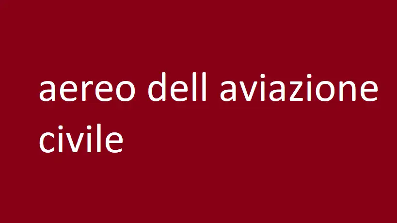 aereo dell aviazione civile